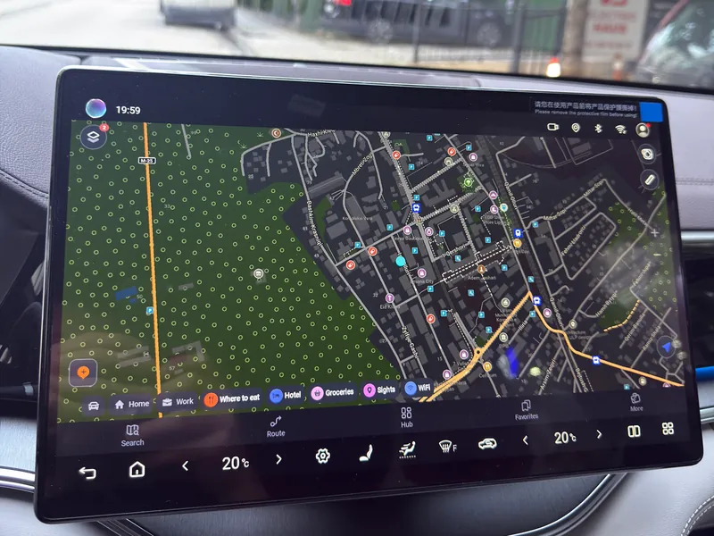 BYD - Navigation / Maps - Navigation map on the central display